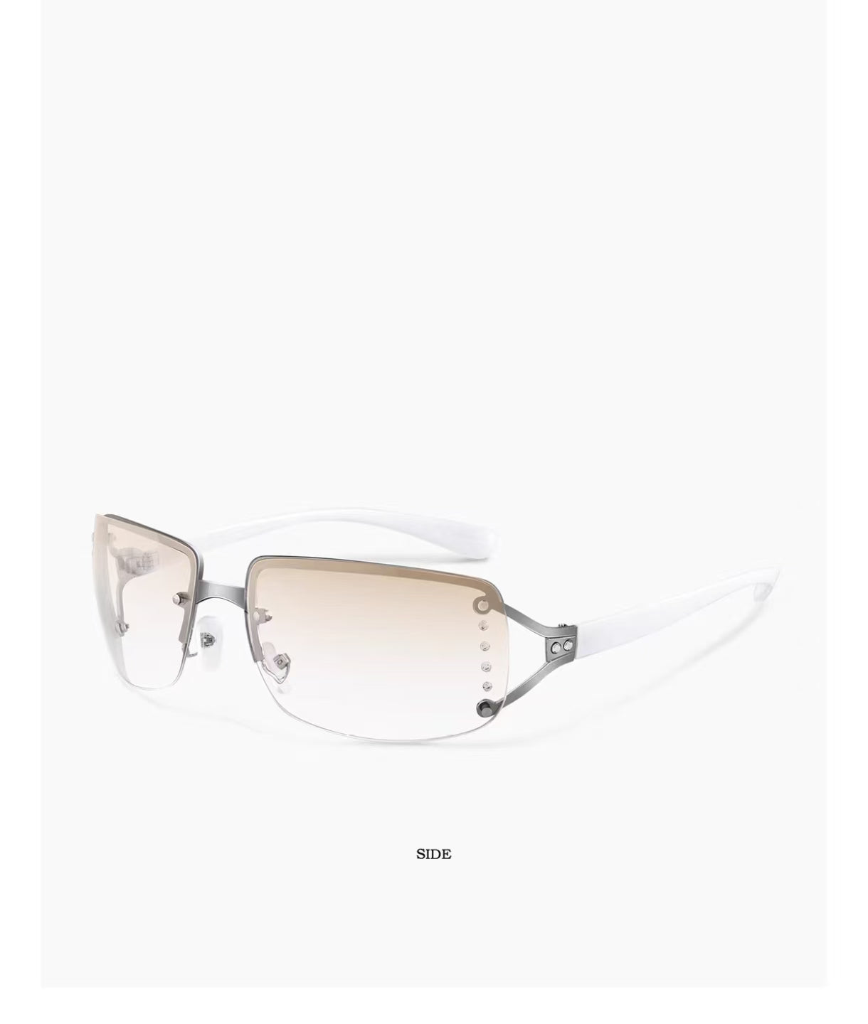 Y2K Vintage Women’s Rimless Rhinestone Trendy Sunglasses