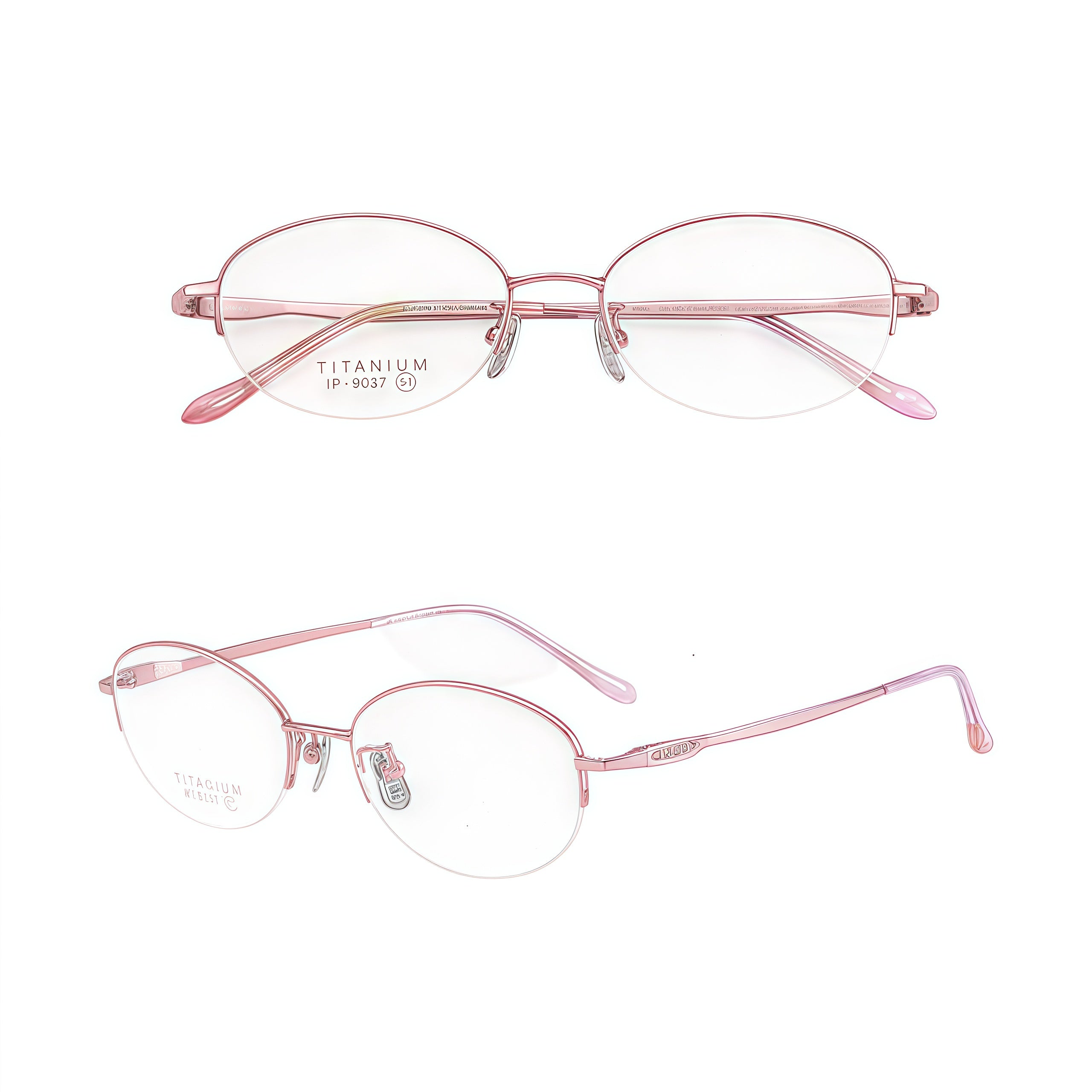 Modern Chic Elegant Semi-Rimmed Eyeglasses