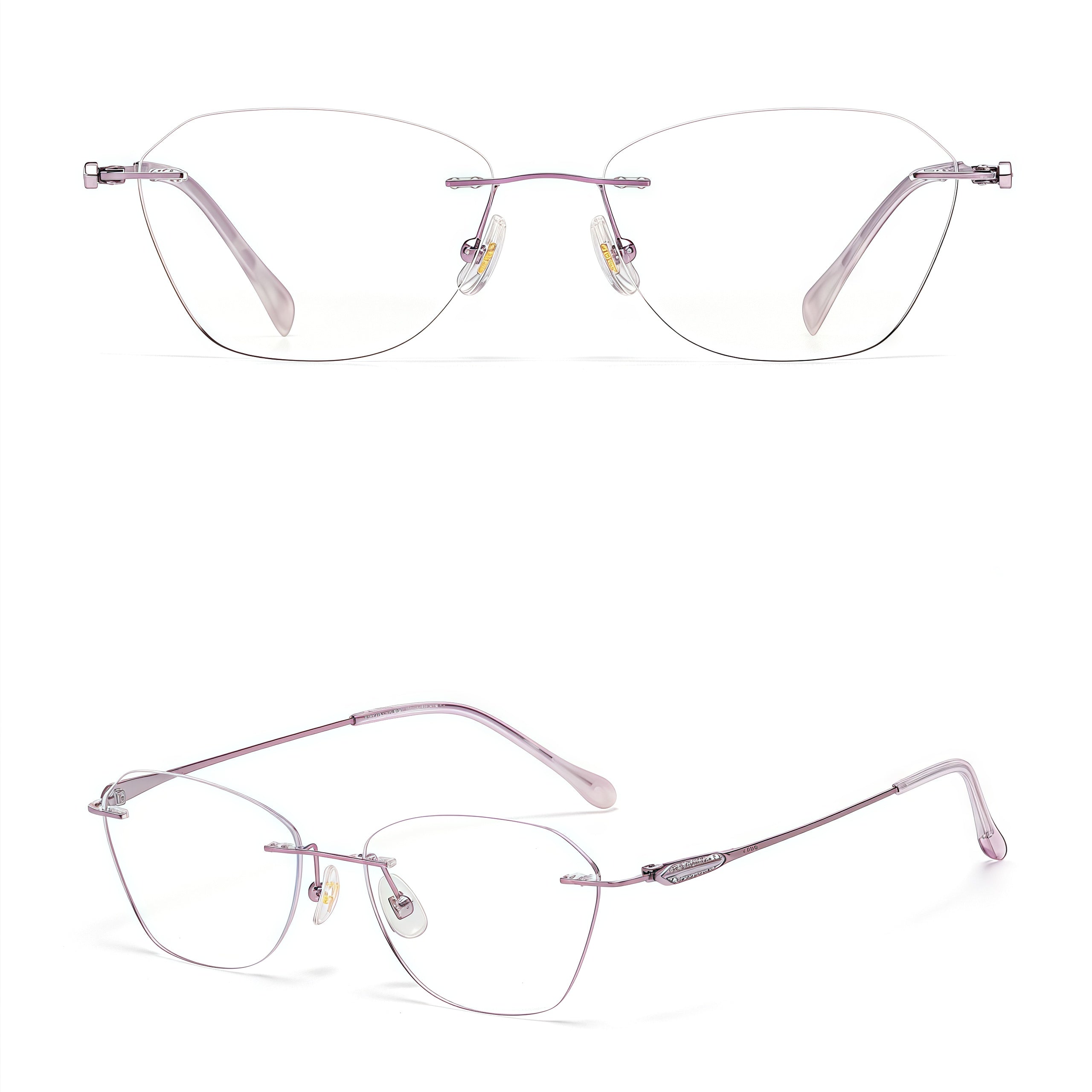 Timeless Vintage Minimalist Rimless Eyeglasses