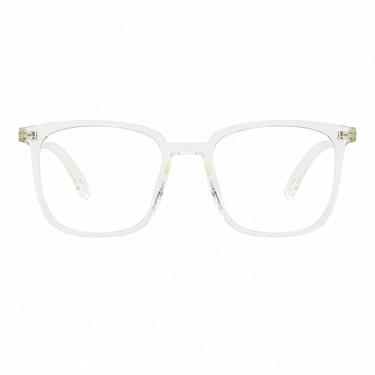 Crystal Clear TR90 ultra-light softly squared full-rim glasses, front product view