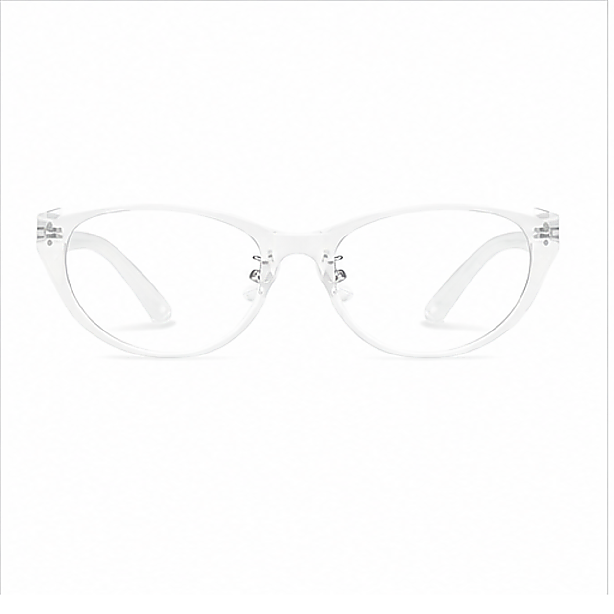 Crystal Clear women's retro TR90 cat-eye full-rim glasses, front product view