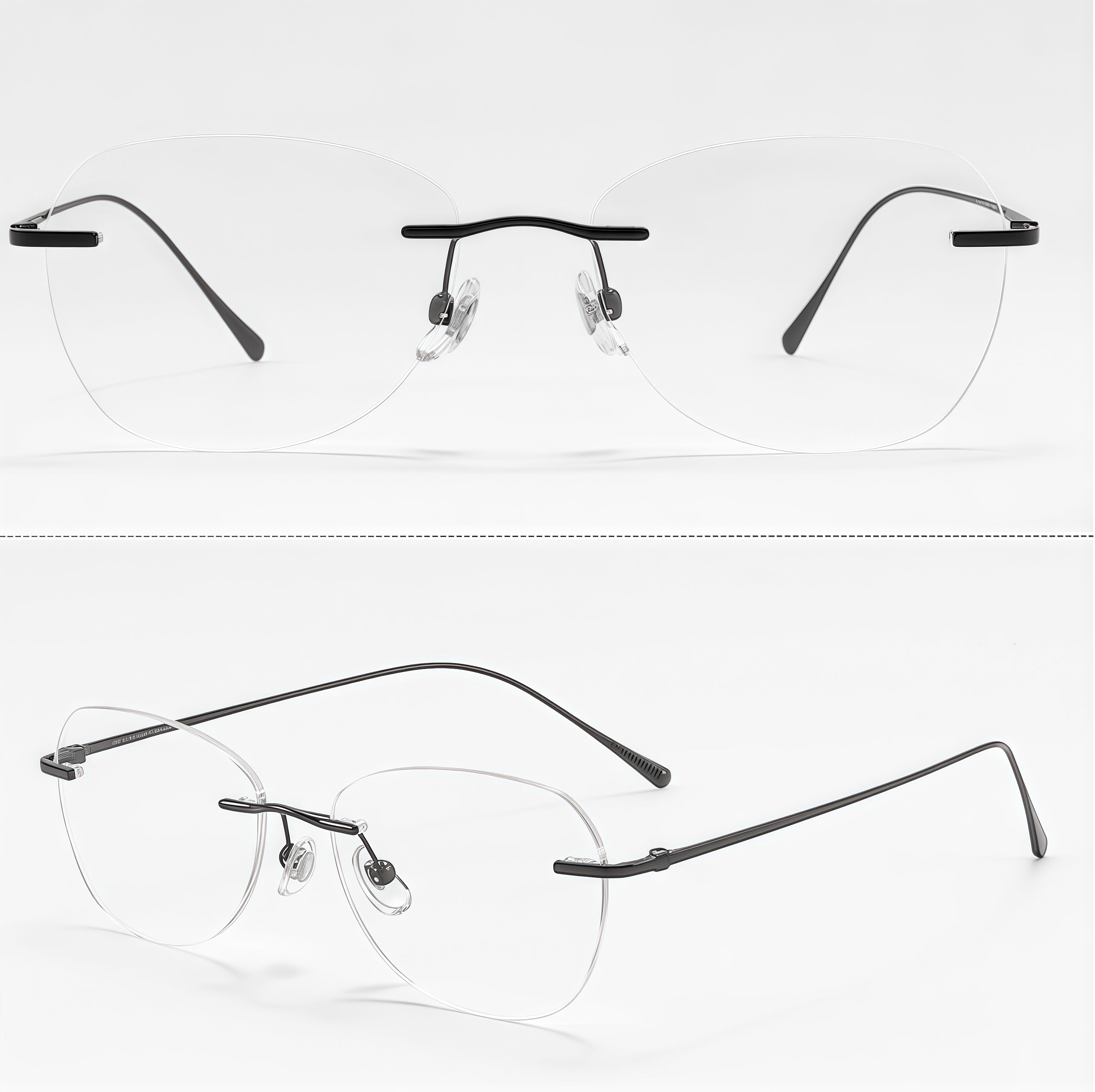 Premium Stylish Minimalist Sophisticated Rimless Eyeglasses