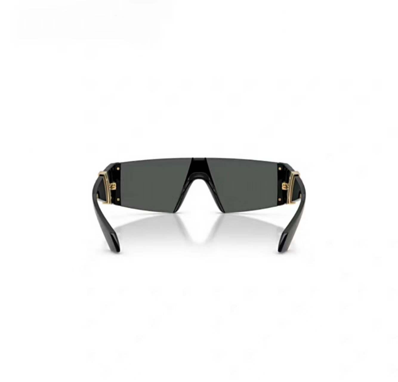 Black rear product view of Versace 0VE4516 Rimless Shield Trendy Casual Sunglasses