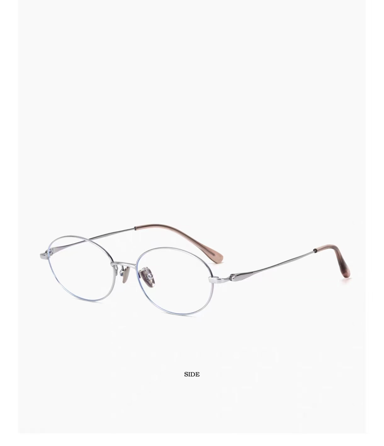 Women’s Ultra-Light Titanium Small Oval Anti-Blue Light High Prescription Glasses