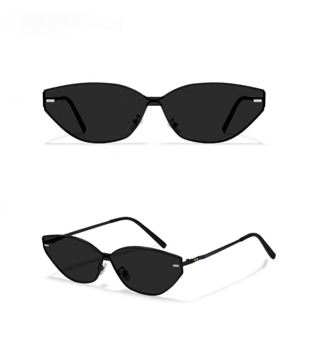 Y2K Women’s Luxury Rimless Small Oval UV400 Sunglasses