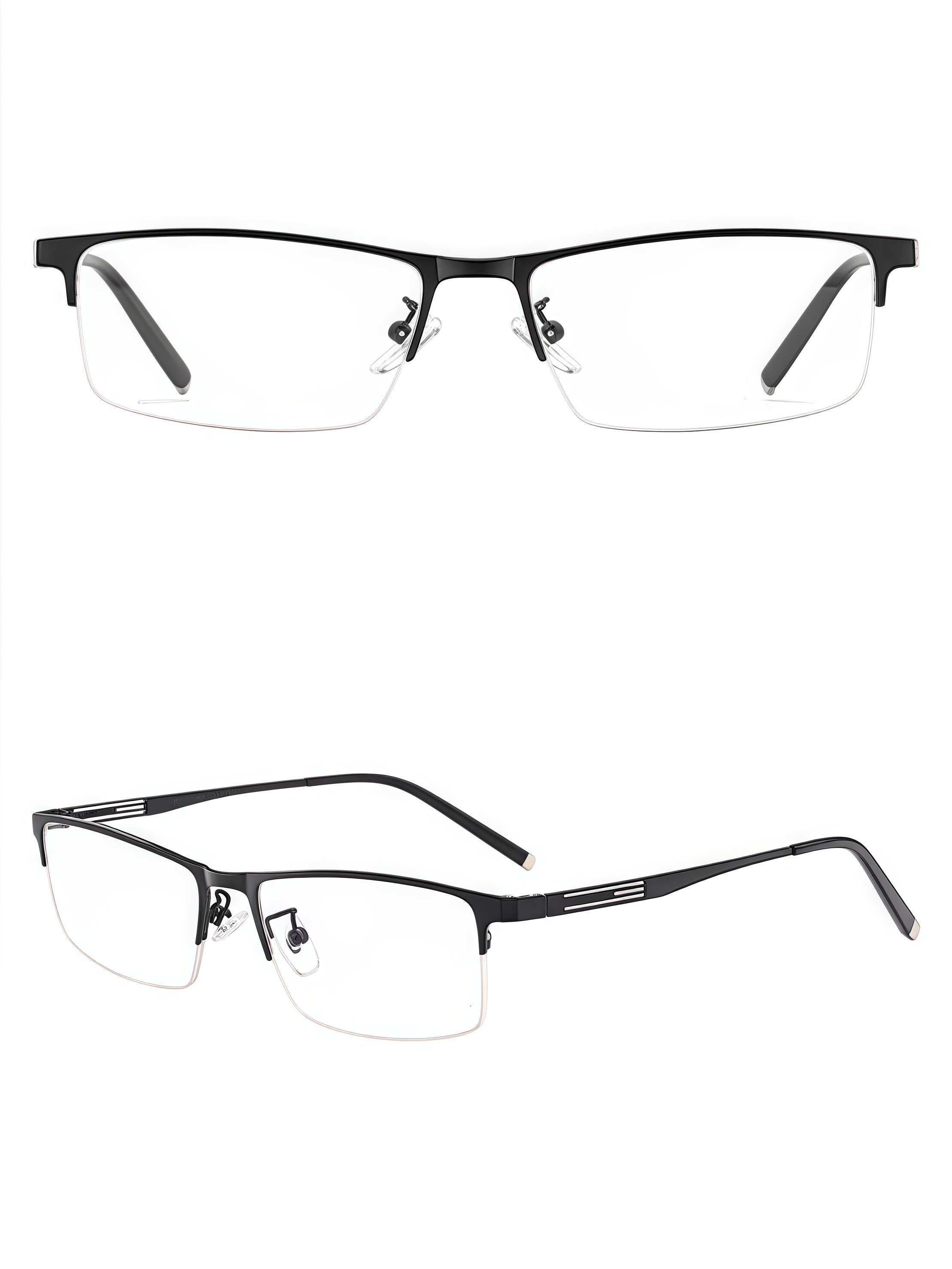 Minimalist Professional Sophisticated Semi-Rimmed Eyeglasses