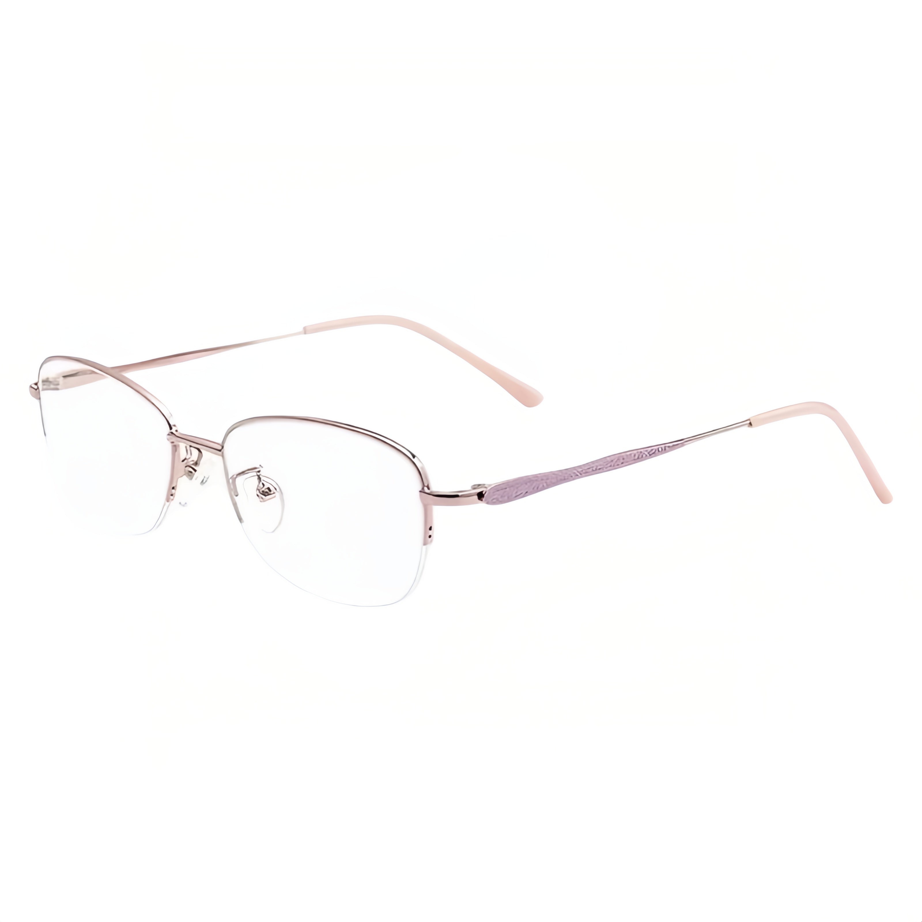 Sophisticated Professional Semi-Rimmed Eyeglasses