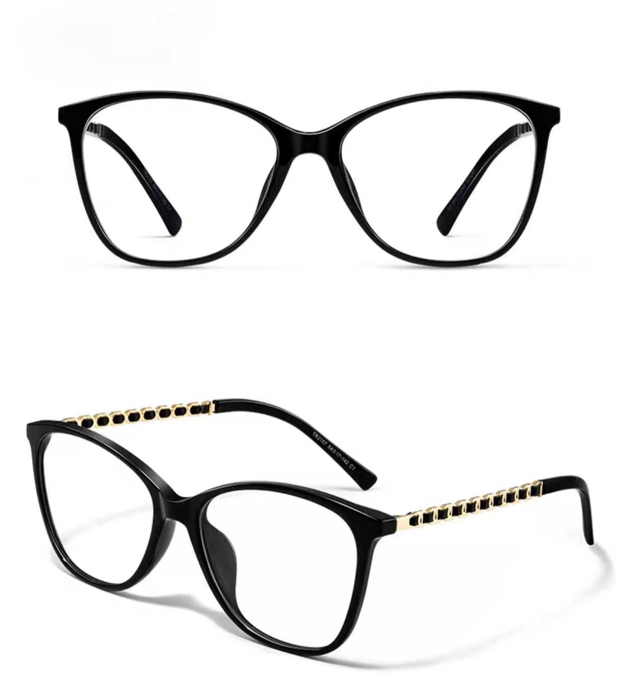 Women’s Pro Black Frame Anti-Blue Light Prescription Ready Glasses