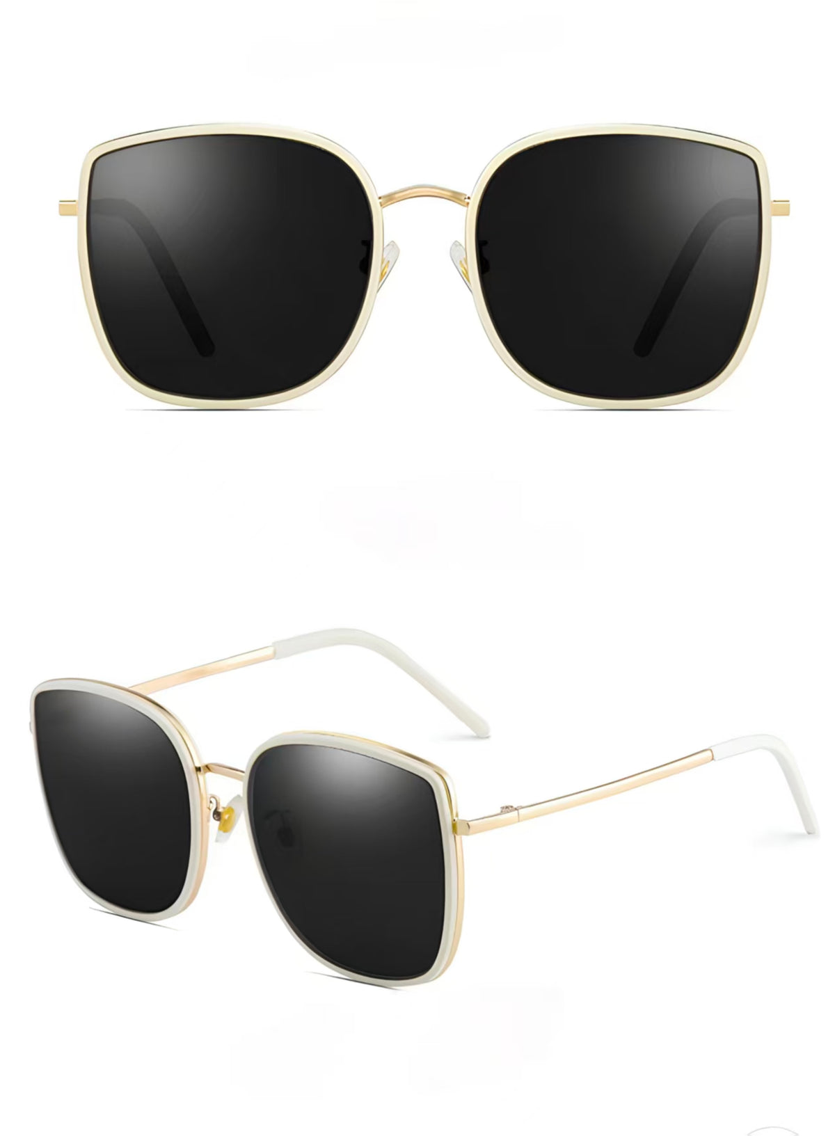 Platinum unisex alloy square sunglasses, product views