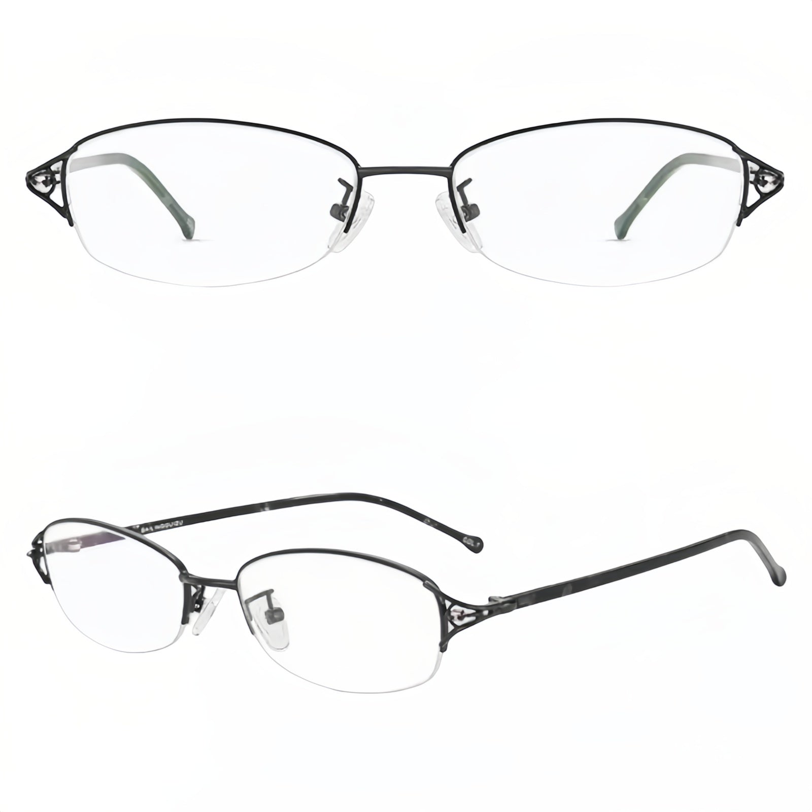 Classic Chic Semi-Rimmed Eyeglasses