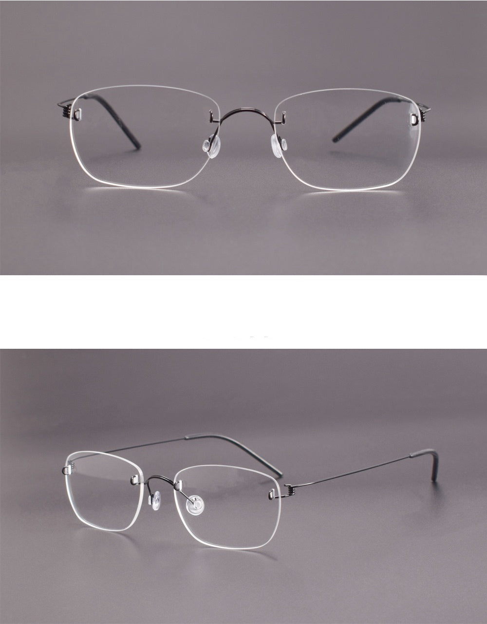Classic Minimalist Sophisticated Rimless Eyeglasses