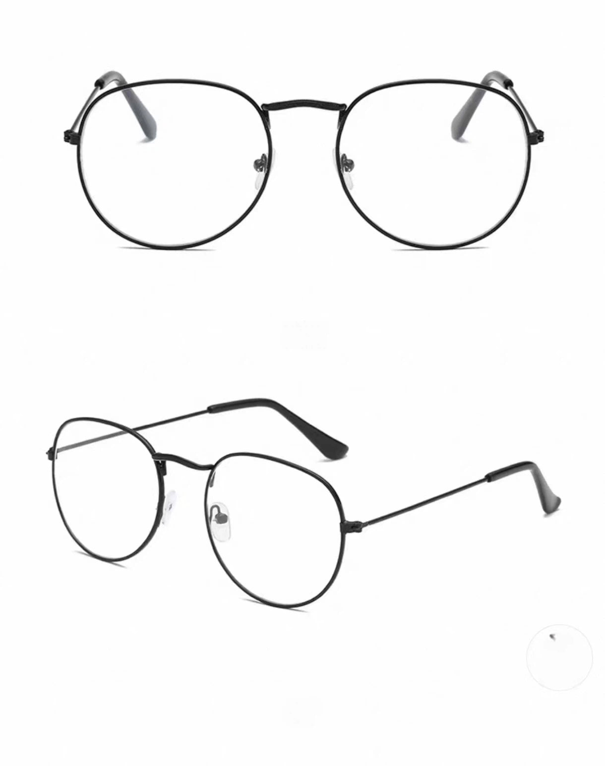 Unisex Retro Round Prescription Ready Glasses