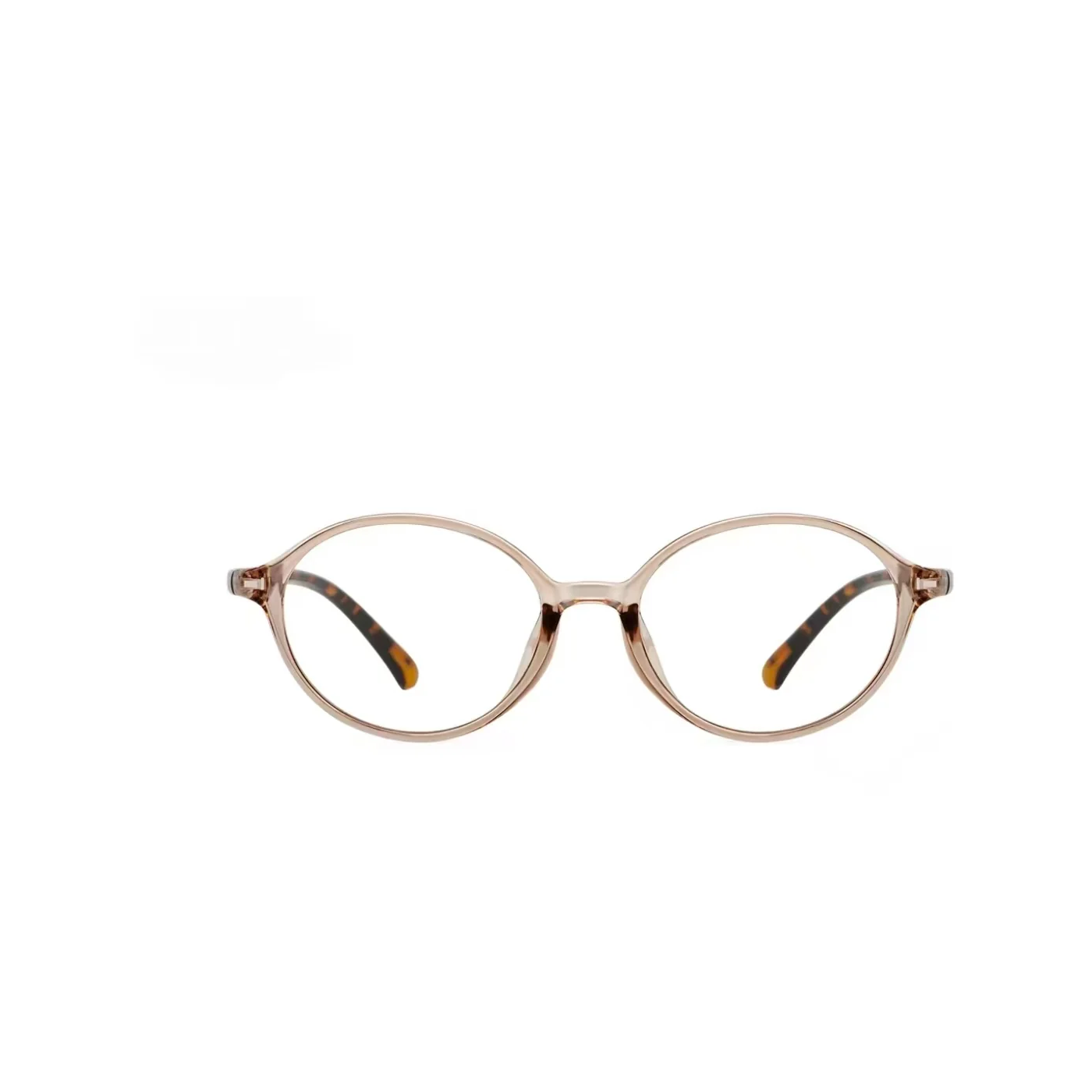 Light Tea Brown eyeglass frame, front product view