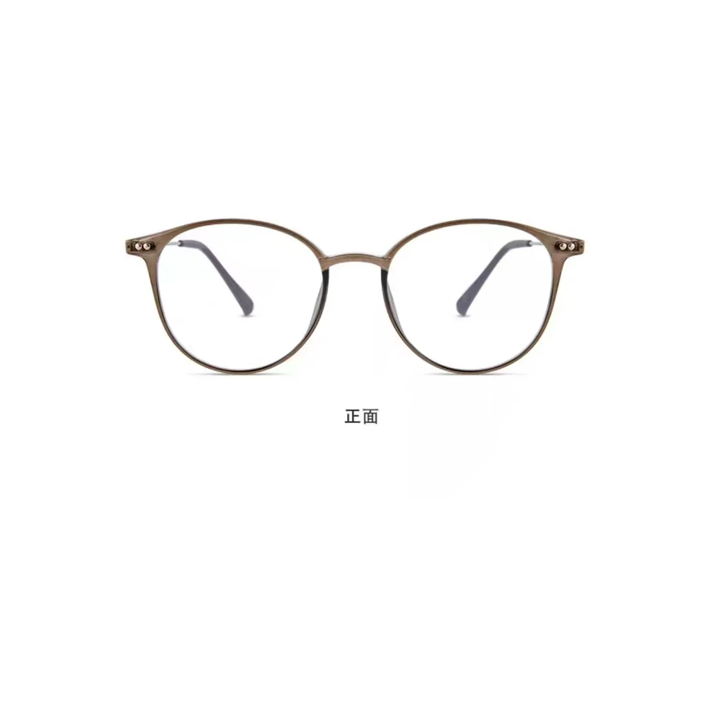 Cool Tea Brown eyeglass frame, front product view