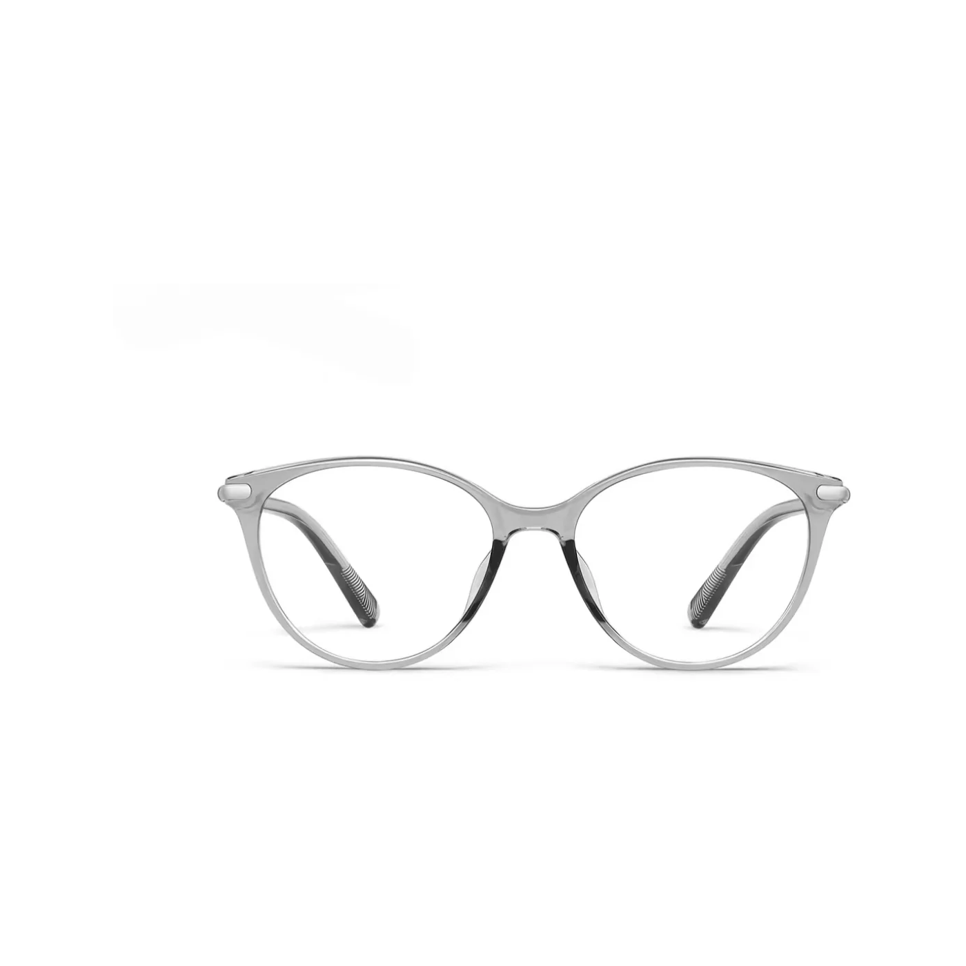 Gray eyeglass frame, front product view