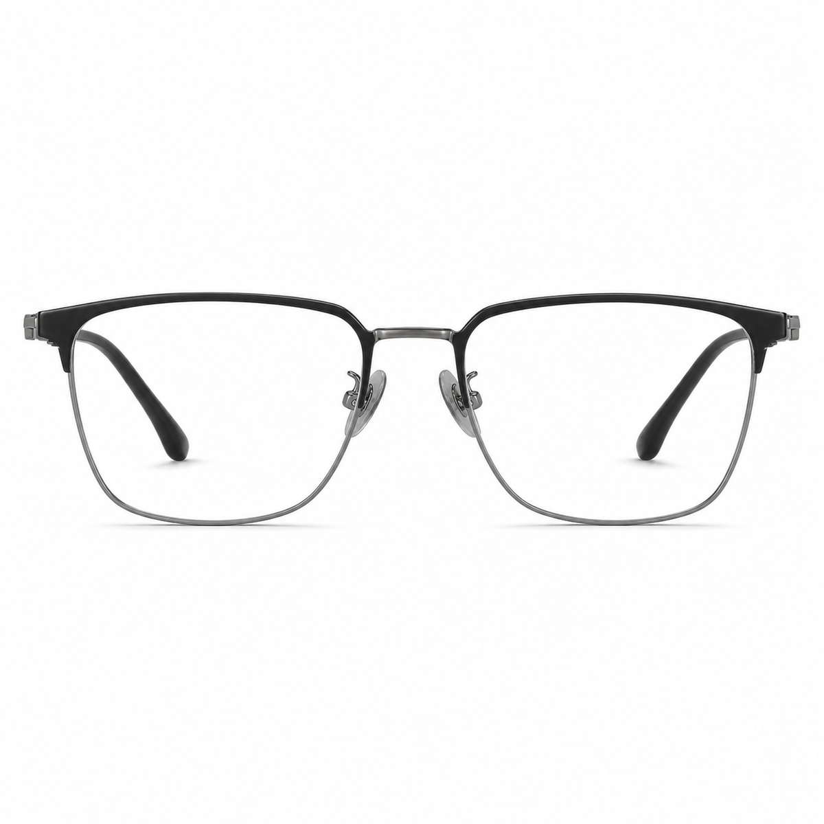 Black/Gunmetal eyeglass frame, front product view