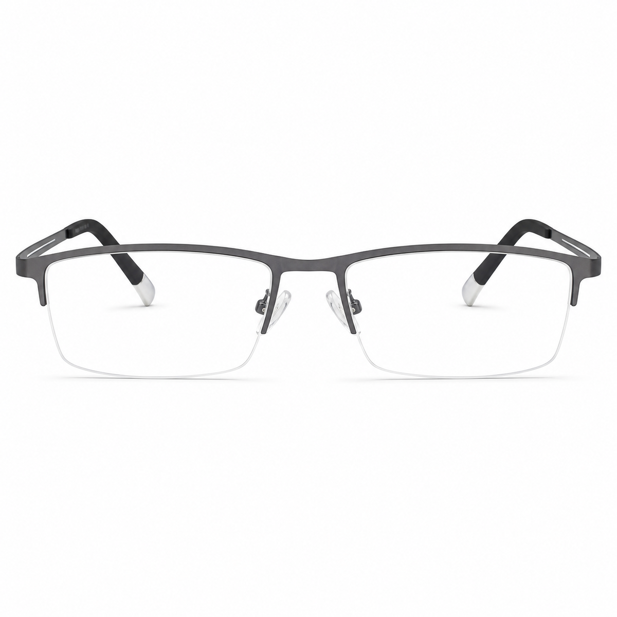 Gunmetal eyeglass frame, front product view