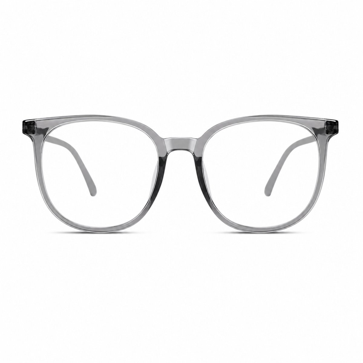 Crystal Gray eyeglass frame, front product view