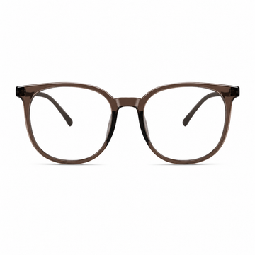 Amber Brown eyeglass frame, front product view