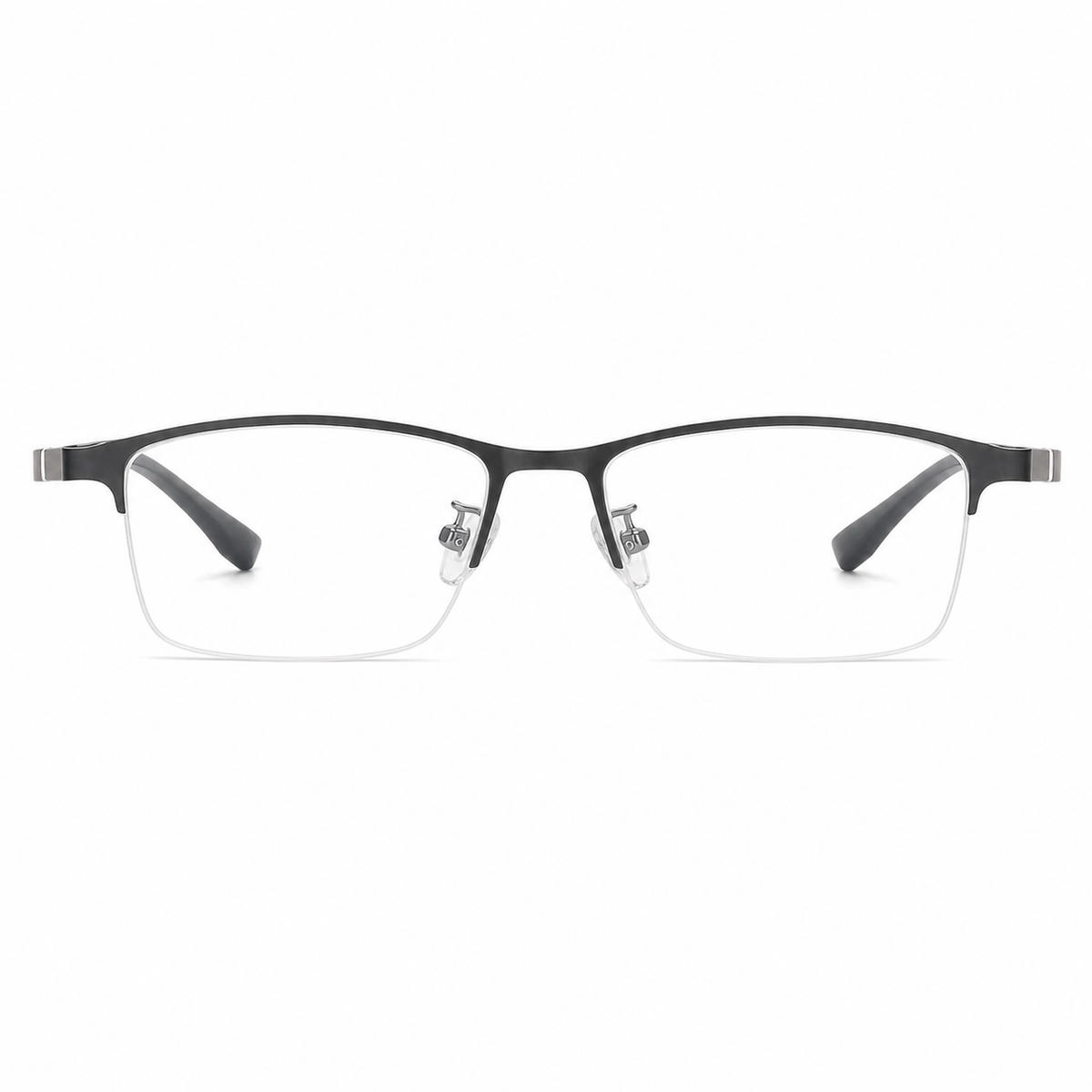 Black/Gunmetal eyeglass frame, front product view