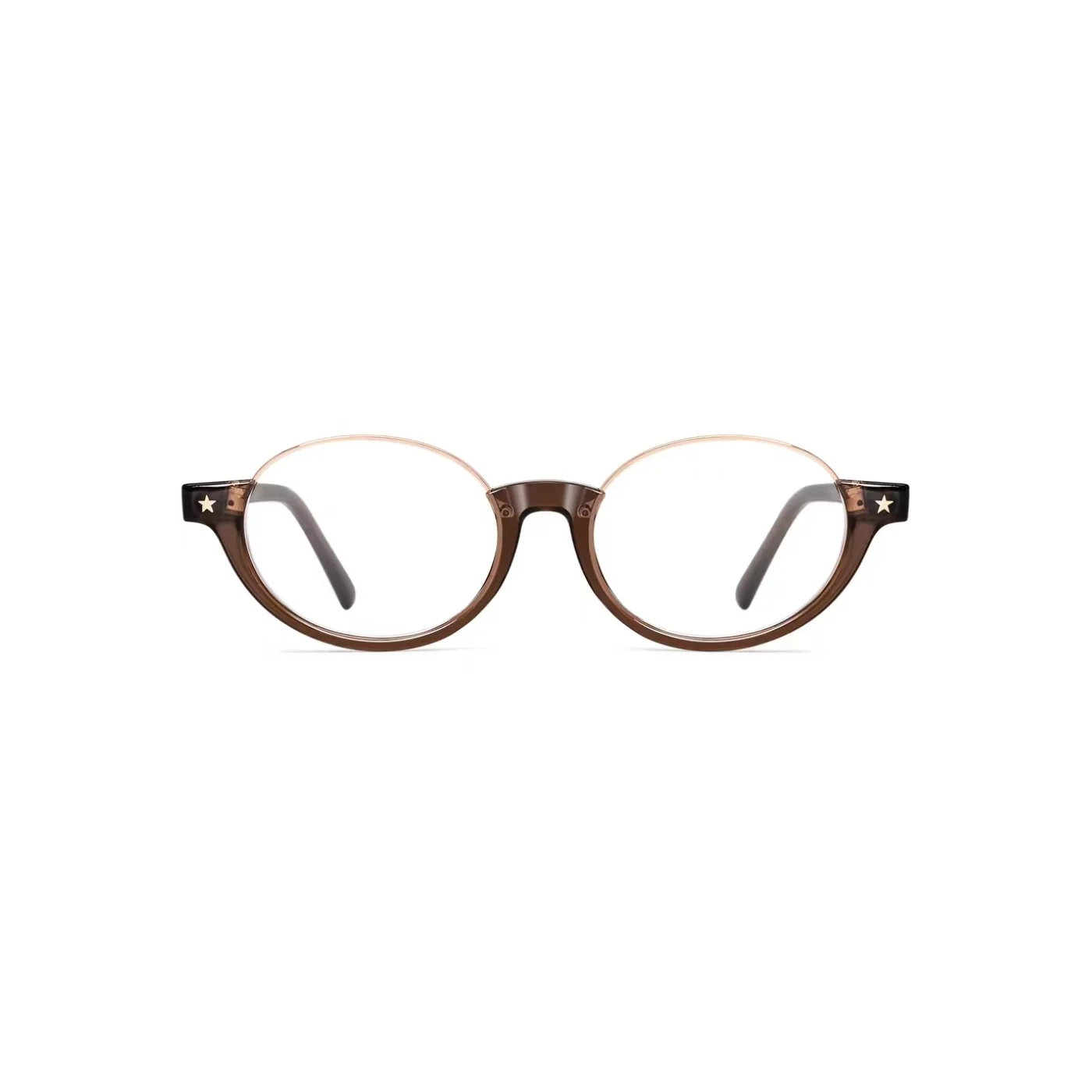 Tea Brown eyeglass frame, front product view