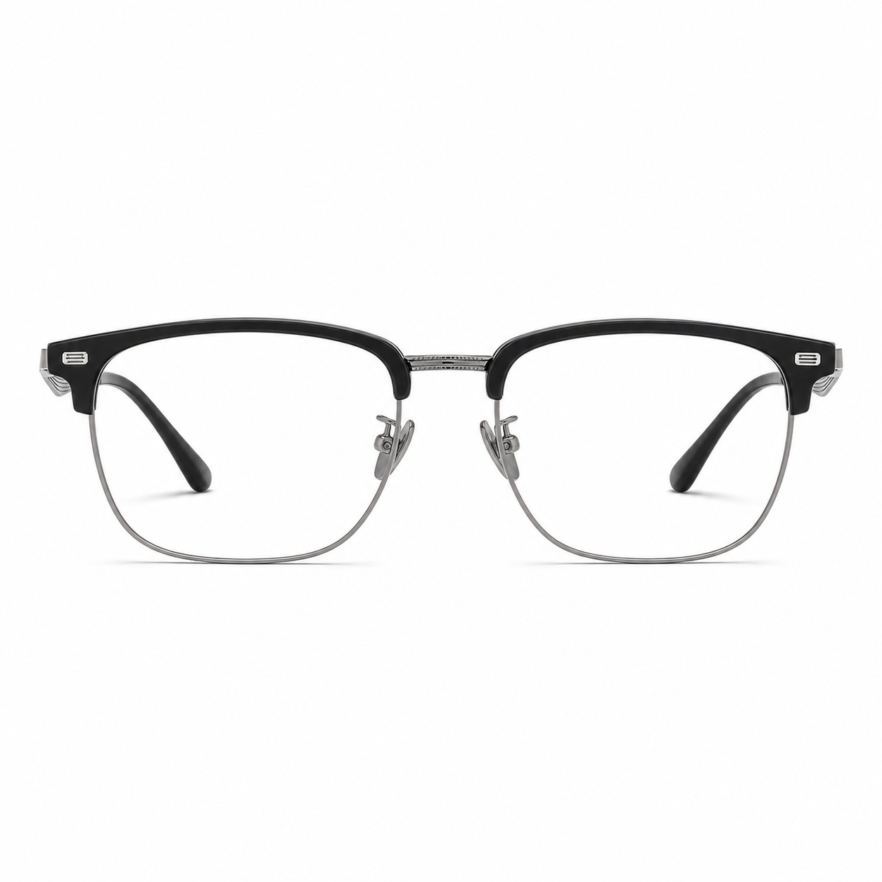 Black/Gunmetal eyeglass frame, front product view