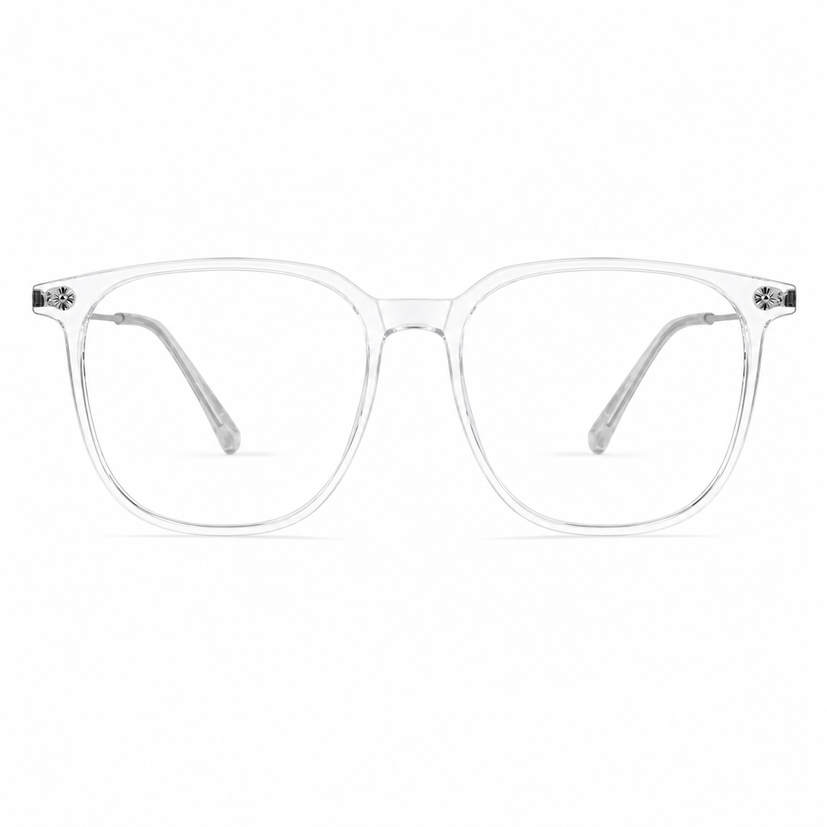 Silver Crystal eyeglass frame, front product view