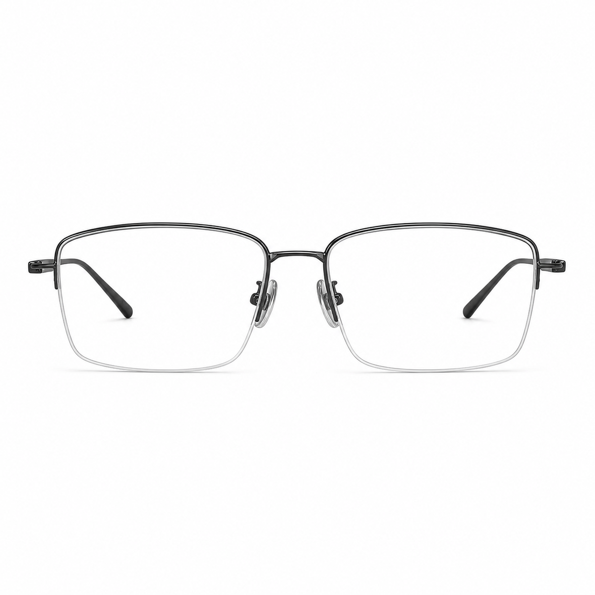 Gunmetal eyeglass frame, front product view