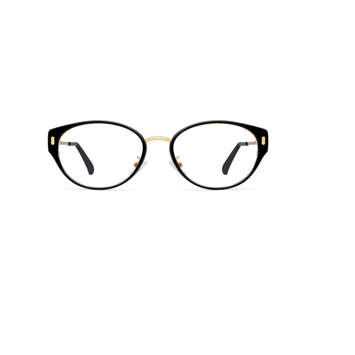 Glossy Black eyeglass frame, front product view