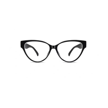 Black eyeglass frame, front product view