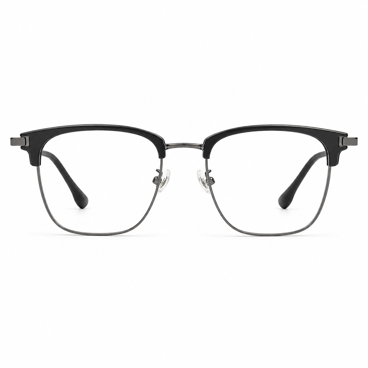 Black/Gunmetal eyeglass frame, front product view