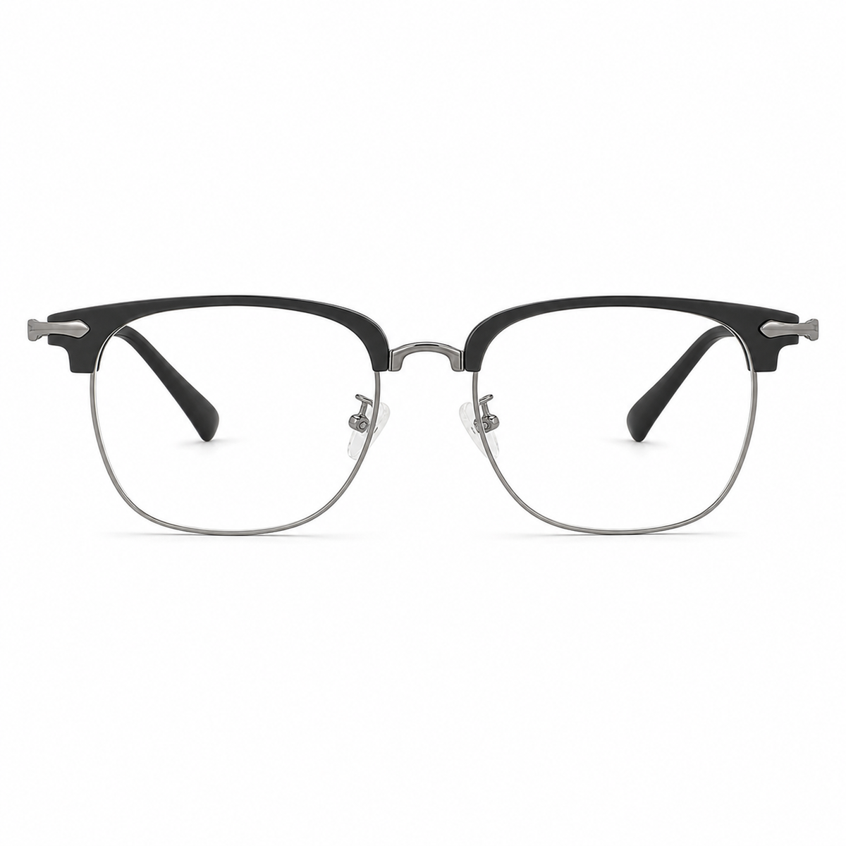 Black/Gunmetal eyeglass frame, front product view