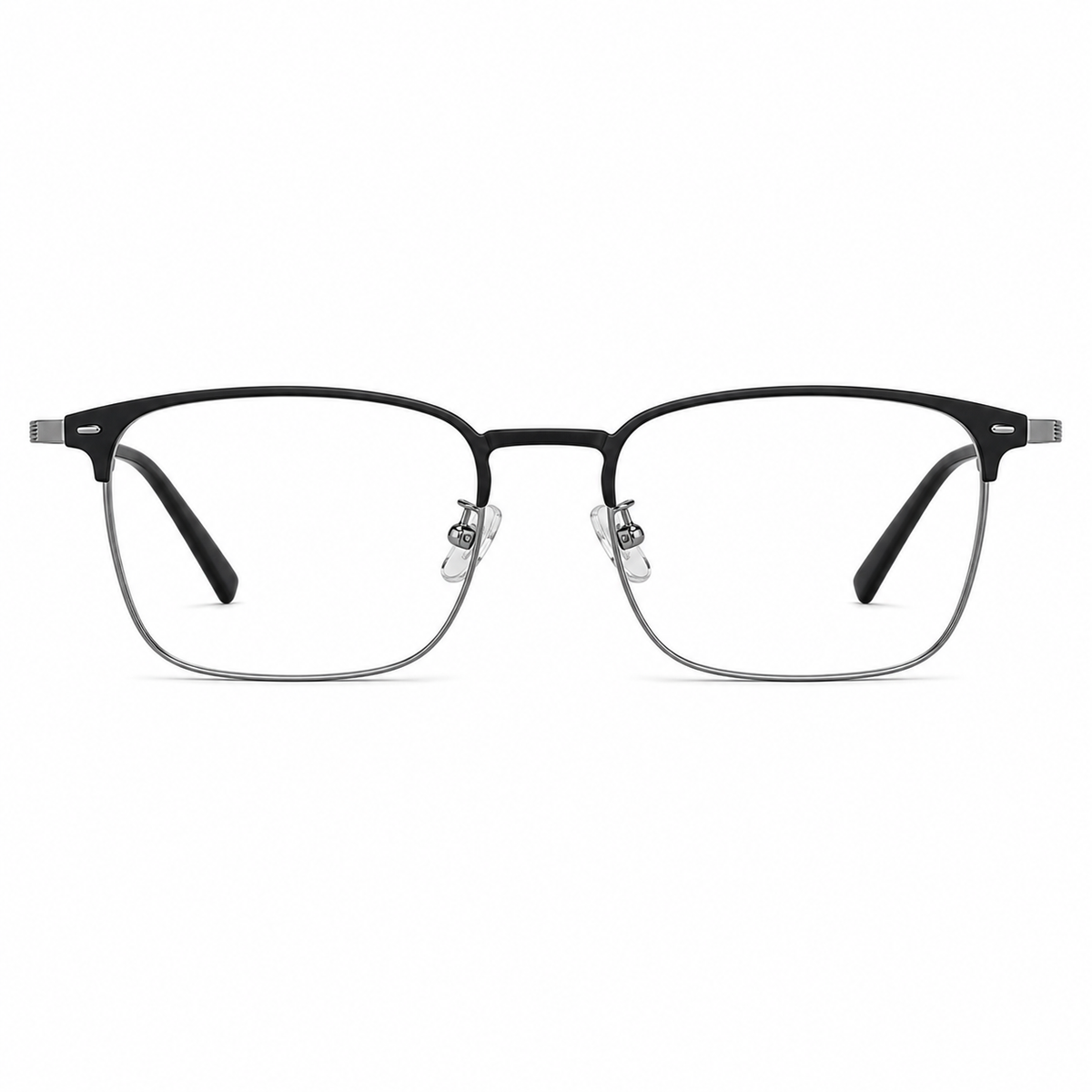 Black/Gunmetal eyeglass frame, front product view