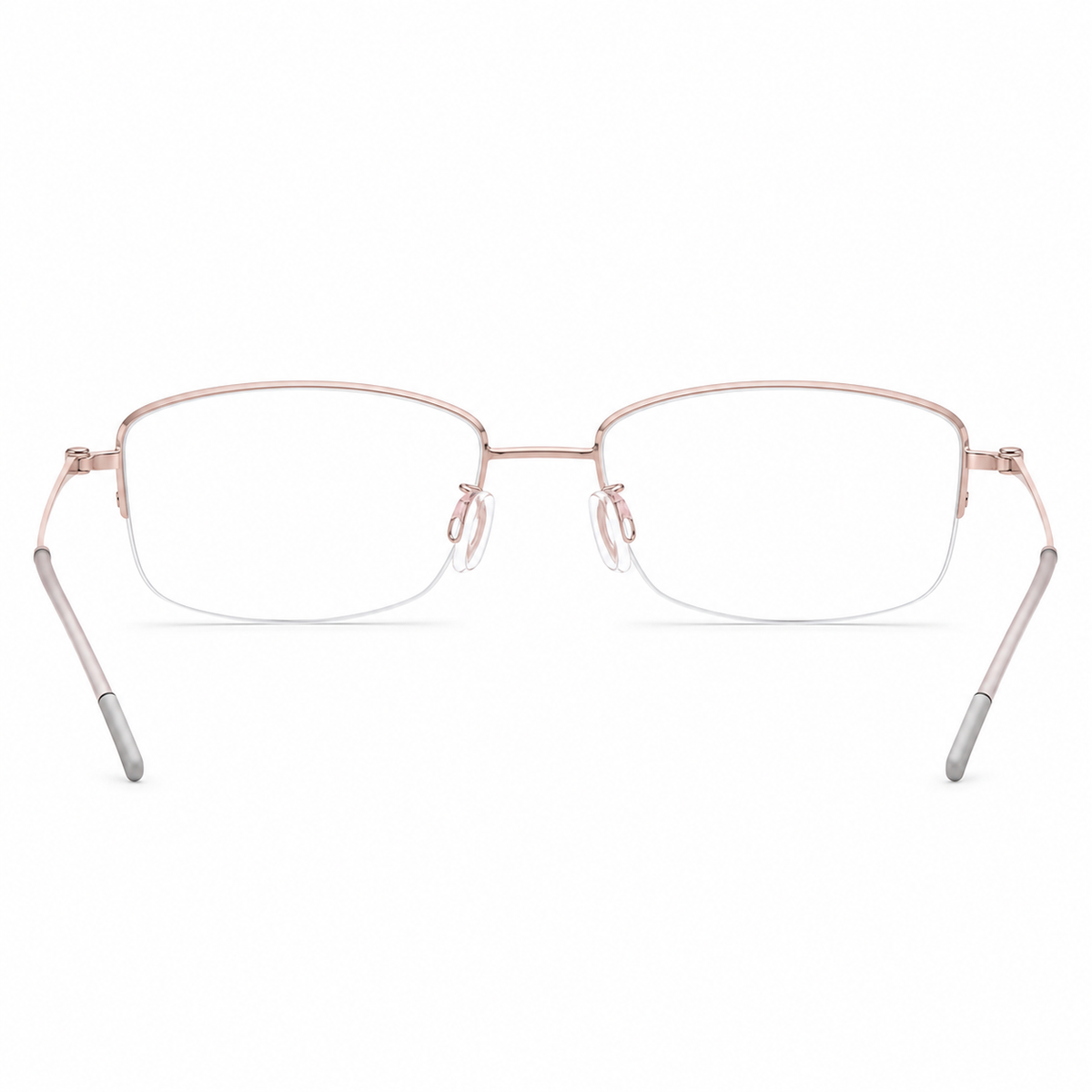 Rose Gold eyeglass frame, front product view