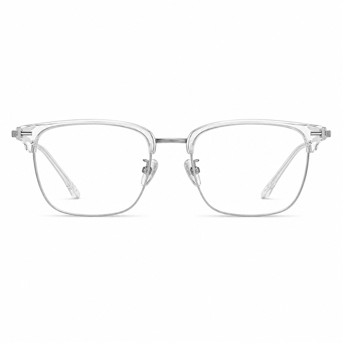 Crystal Silver eyeglass frame, front product view
