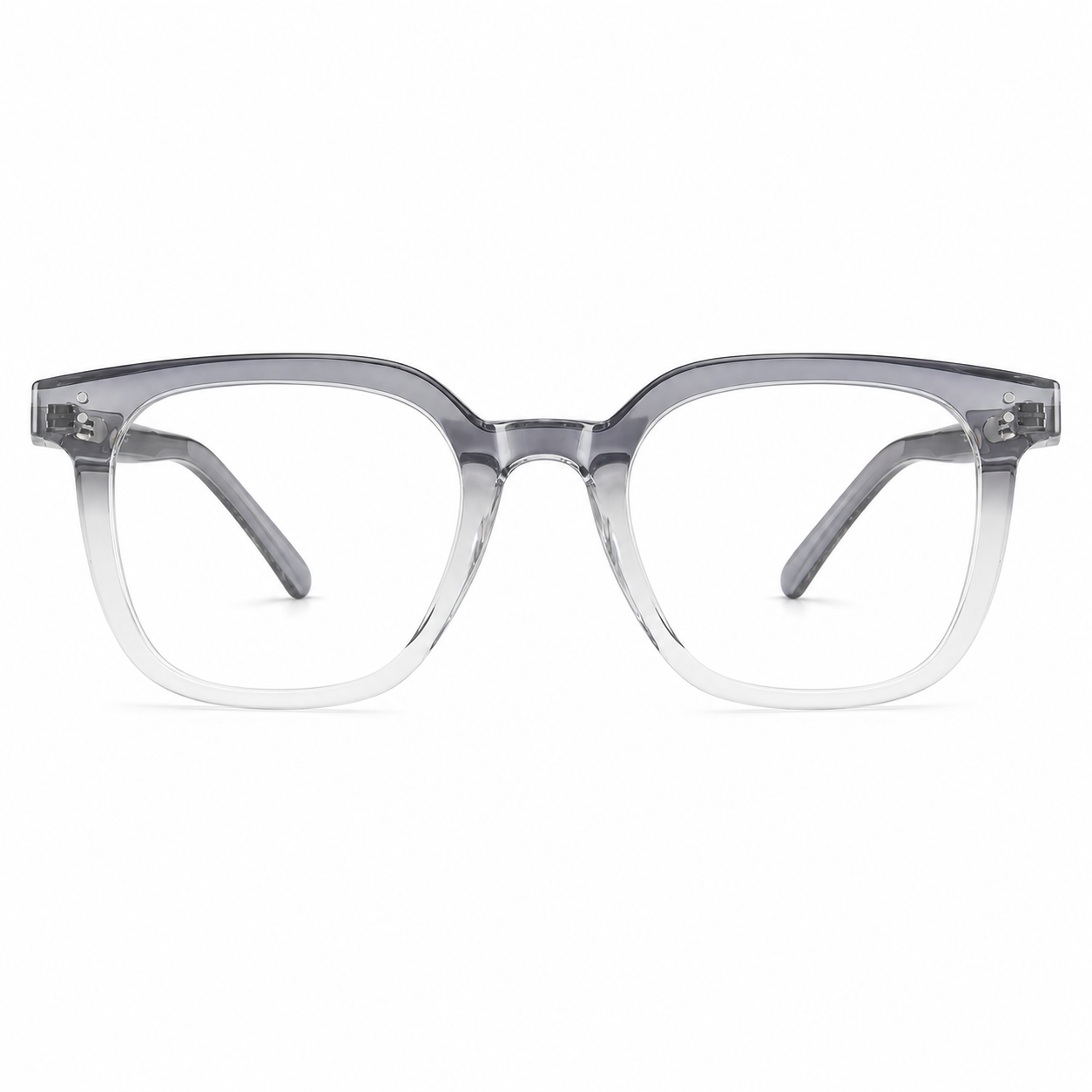 Gray Gradient TR90 intellectual oversized rounded-square full-rim glasses, front product view