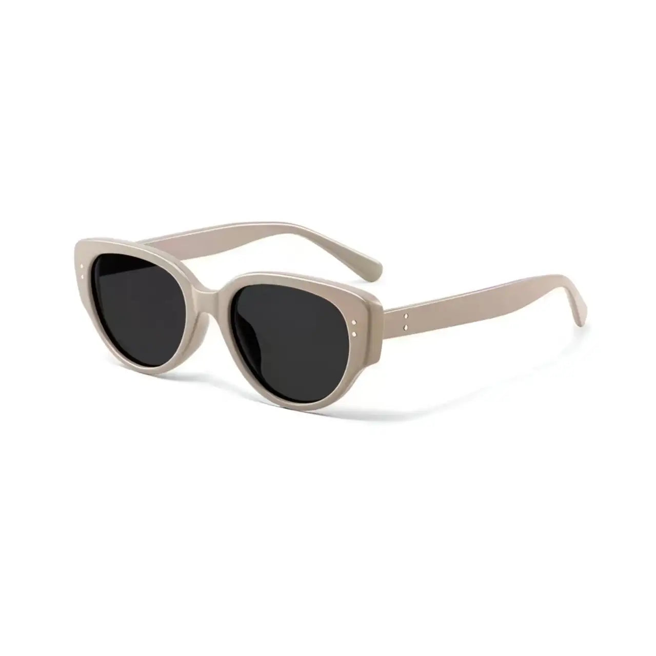 Women’s Latte Brown full-rim cat-eye sunglasses, 45-degree product view