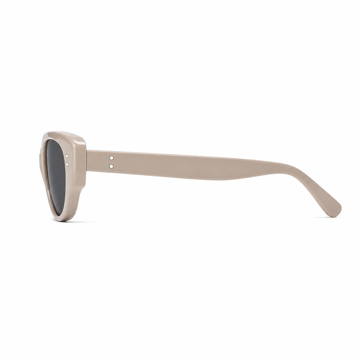 Women’s Latte Brown full-rim cat-eye sunglasses, side-profile product view
