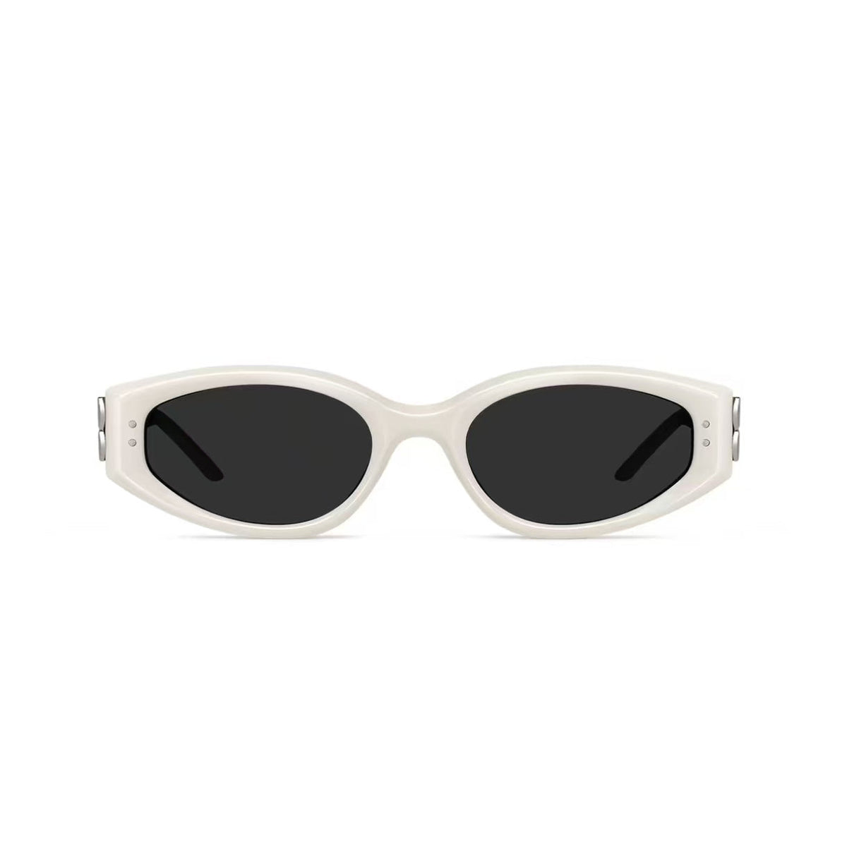 Ivory women's slim cat-eye polarised UV400 sunglasses, front product view