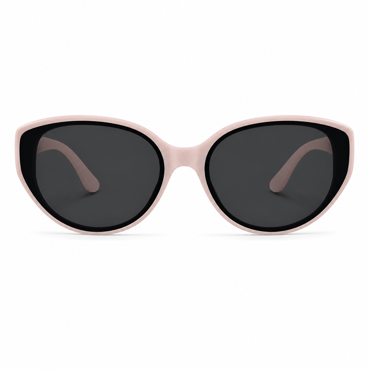 Dusty Pink women's full-rim cat-eye UV sunglasses, front product view