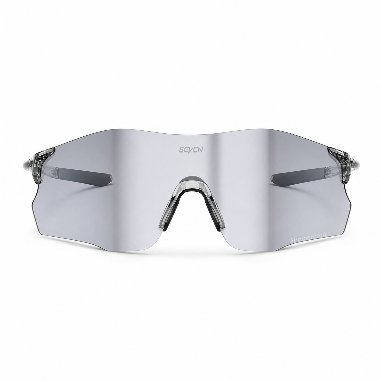 Crystal Grey Frame/Photochromic Silver Lens eyewear, clean front product view