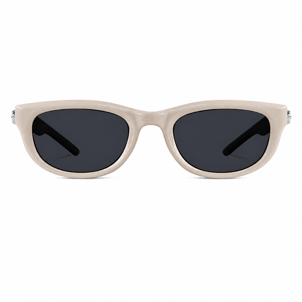Ivory women's small cat-eye UV400 sunglasses, front product view