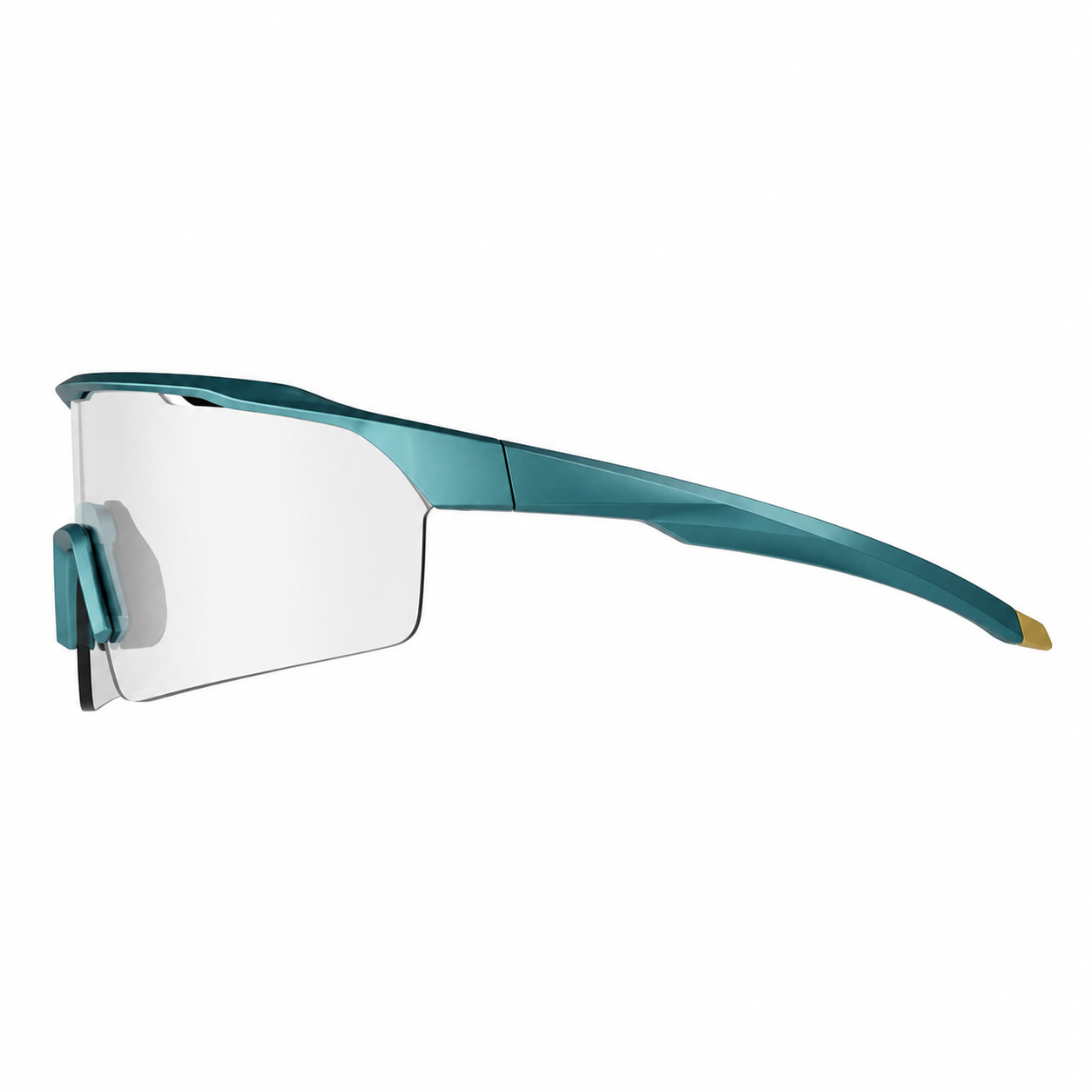 Green Frame/Photochromic Silver Lens Outdoor Performance Windproof Eyewear, true side-profile product view