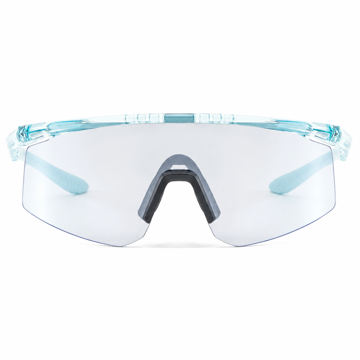 Crystal Blue Unisex TR90 Outdoor Windproof Shield Sunglasses, clean front product view