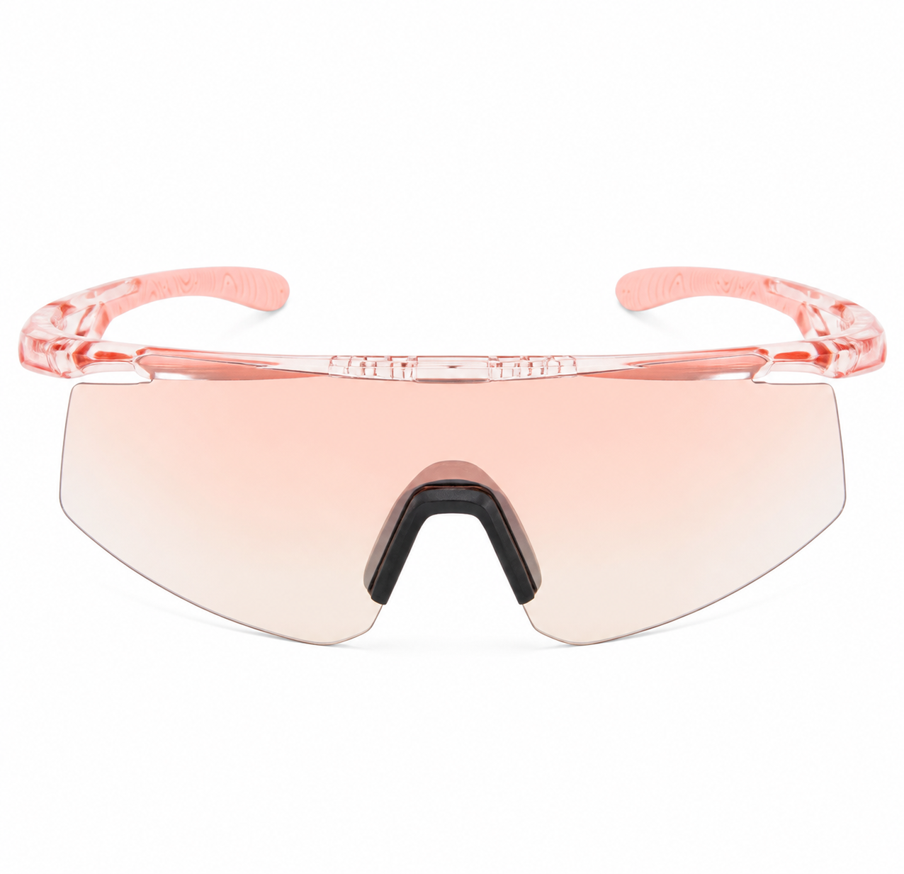 Crystal Pink Unisex TR90 Outdoor Windproof Shield Sunglasses, clean front product view