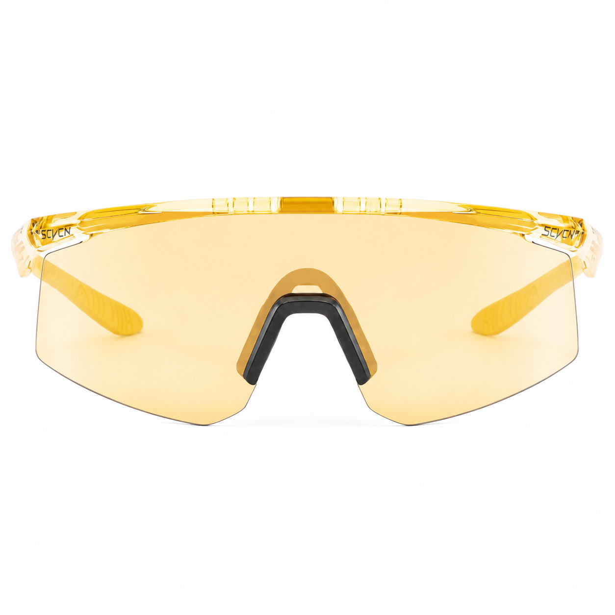 Crystal Yellow Unisex TR90 Outdoor Windproof Shield Sunglasses, clean front product view