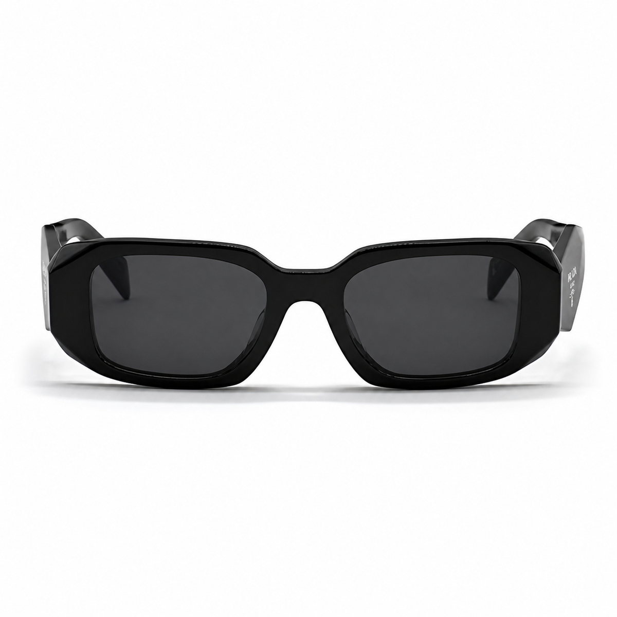 Black Prada Unisex Acetate Wide-Temple Sunglasses, clean front product view