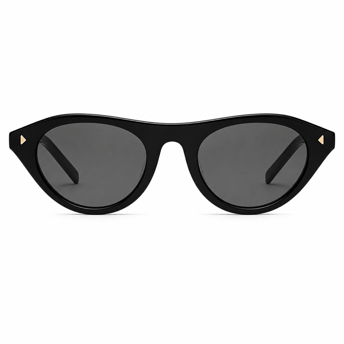 Black Prada Women's Acetate Cat-Eye Sunglasses, clean front product view
