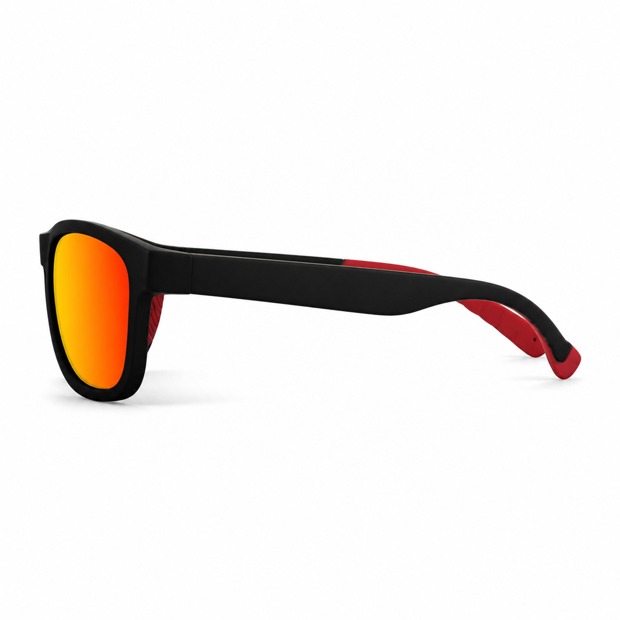 Black Pro Men’s Square Polarized UV400 Running Cycling Sports Sunglasses, true side-profile product view