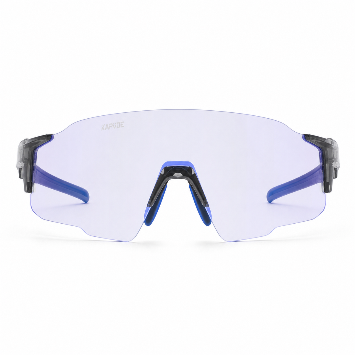 Crystal Black Frame/Photochromic Blue Lens eyewear, clean front product view